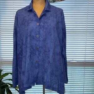 NWT Blue Blouse MSQUARE by NEETU MALIK sz 2 L XL